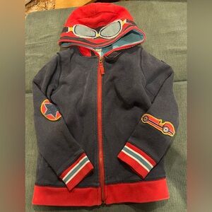Mini Boden Blue and Red Hoodie